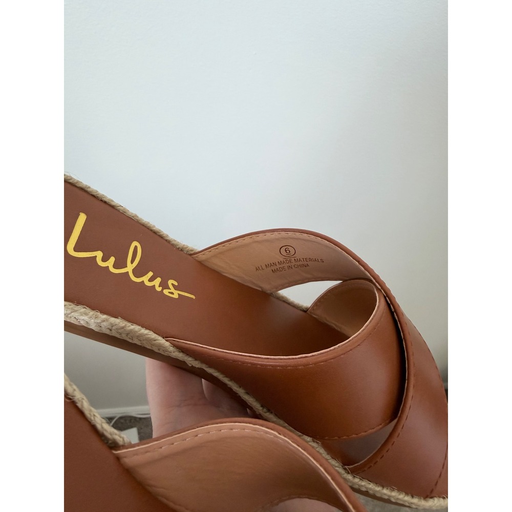 Lulus Koren Espadrille Slide Sandals – Tan – Size 6 – NIB - Picture 5 of 8